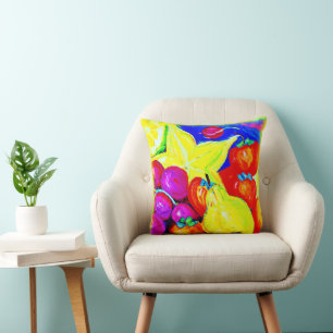 Bright Fruits and Stellar Skies. Buy Now Cushion