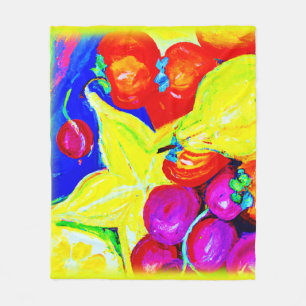 Bright Fruits and Stellar Skies. Buy Now Fleece Blanket