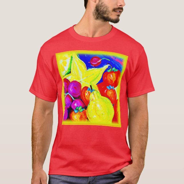 Bright Fruits and Stellar Skies. Buy Now T-Shirt (Front)