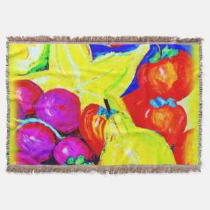 Bright Fruits and Stellar Skies. Buy Now Throw Blanket