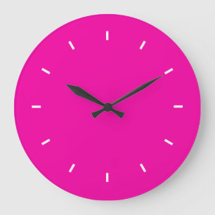 Bright Fuchsia Durable Complementary Colour Large Clock