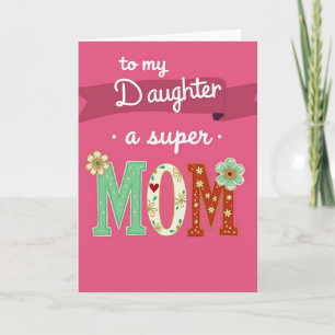 Bright Fuchsia Mothers Day Card