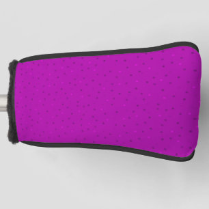 Bright fuchsia with small polka dots. golf head cover