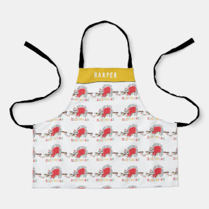 Bright fun colourful sloth Christmas holiday Apron
