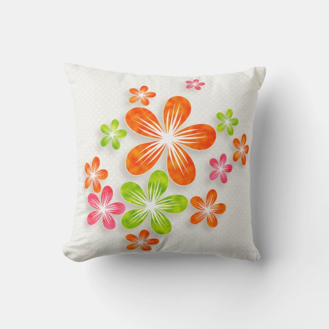 Bright Fun Flowers (2) Cushion (Front)