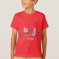 Bright fun sloth christmas t-shirt