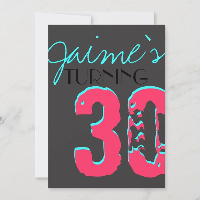 Bright fun Surprise Birthday Party Invitation kids (Front)