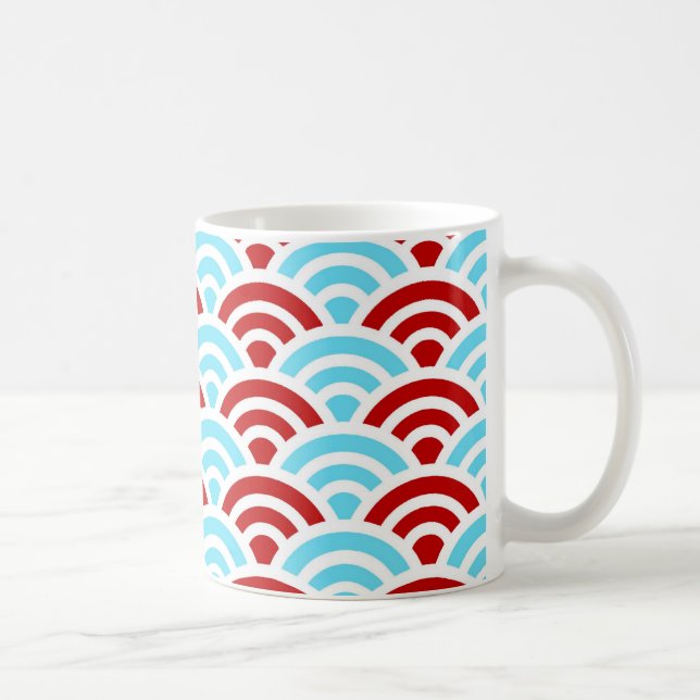 Bright Fun Teal Turquoise Red Arch Rainbows Gifts Coffee Mug (Right)