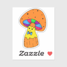 Bright Funky Mushroom Man Laptop