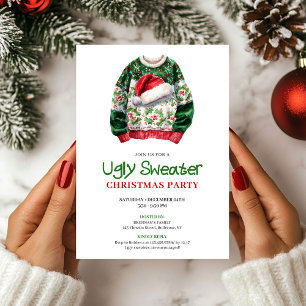 Bright Funny Ugly Sweater Christmas Invite