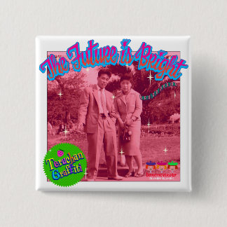 bright future 15 cm square badge