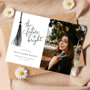 Bright Future Black Tassel Graduation Announcement