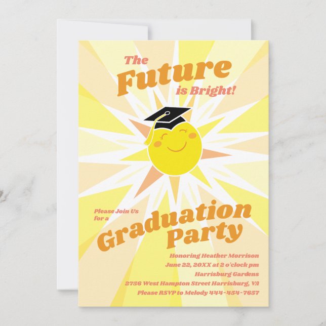 Bright Future Graduation Party Invitation (Front)