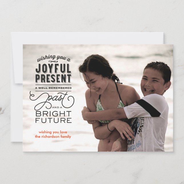 Bright Future Photo Holiday Card (Front)