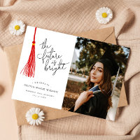 Bright Future Red Tassel Graduation Announcement