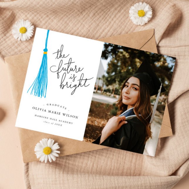 Bright Future Sky Blue Graduation Announcement (Creator Uploaded)