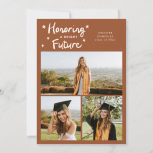 Bright Future Stars Multi Photo Terracotta Grad Announcement