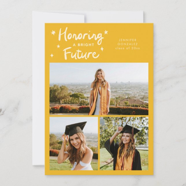 Bright Future Stars Multi Photo Yellow Grad Announcement (Front)