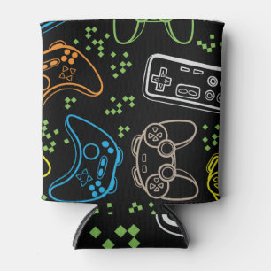 Bright gaming joysticks: cool pattern. can cooler