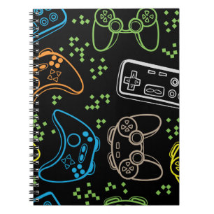 Bright gaming joysticks: cool pattern. notebook