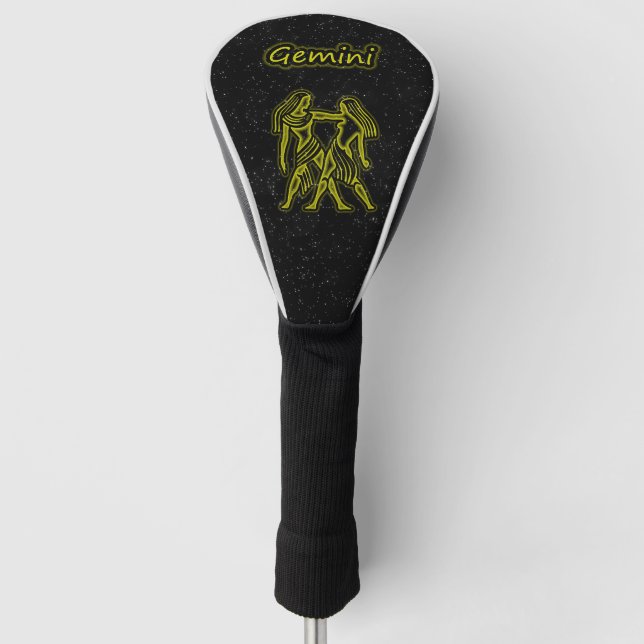 Bright Gemini Golf Head Cover (Front)