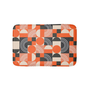 Bright geometric colour block pattern. bath mat