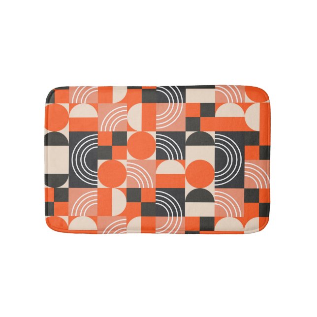 Bright geometric colour block pattern. bath mat (Front)