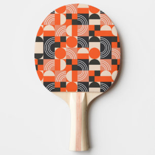 Bright geometric colour block pattern. ping pong paddle