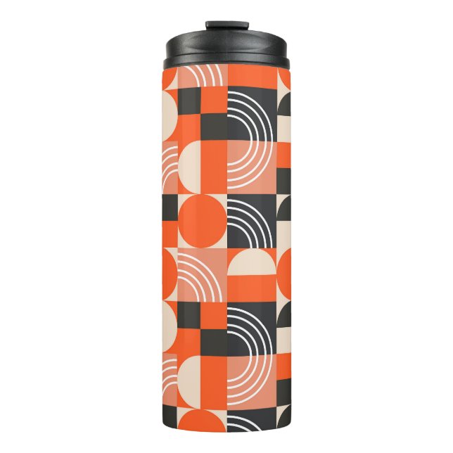 Bright geometric colour block pattern. thermal tumbler (Front)