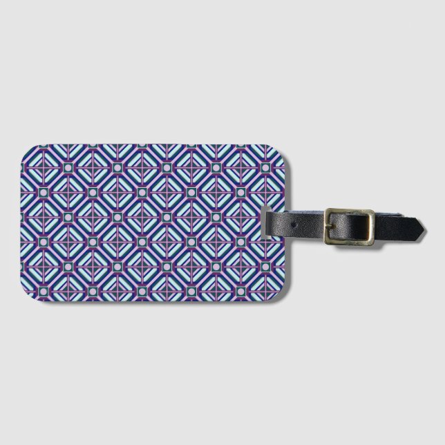 Bright Geometric Design  Luggage Tag (Front Horizontal)