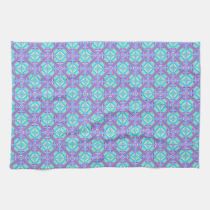 Bright Geometric Design Tea Towel