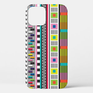 Bright Geometric Lines: Abstract Seamless. iPhone 12 Case