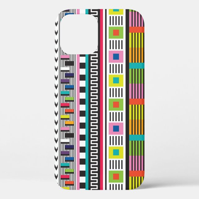 Bright Geometric Lines: Abstract Seamless. Case-Mate iPhone Case (Back)