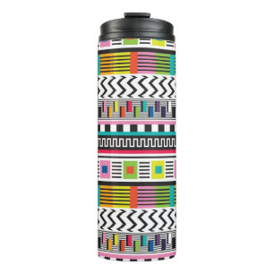 Bright Geometric Lines: Abstract Seamless. Thermal Tumbler