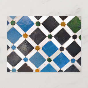 Bright Geometric Pattern Postcard