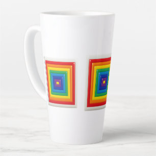 Bright Geometric Pop Art Latte Mug
