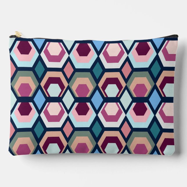 Bright Geometric Shapes Accessory Pouch (Front)
