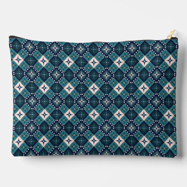 Bright Geometric Shapes Accessory Pouch (Back)