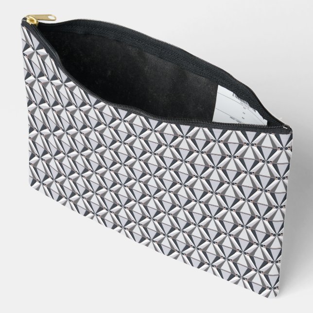 Bright Geometric Shapes Accessory Pouch (Open)