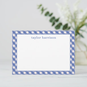 Bright Gingham Personalised Note Cards