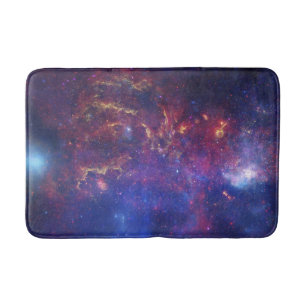 Bright Glowing Galaxy in Outer Space Bath Mat