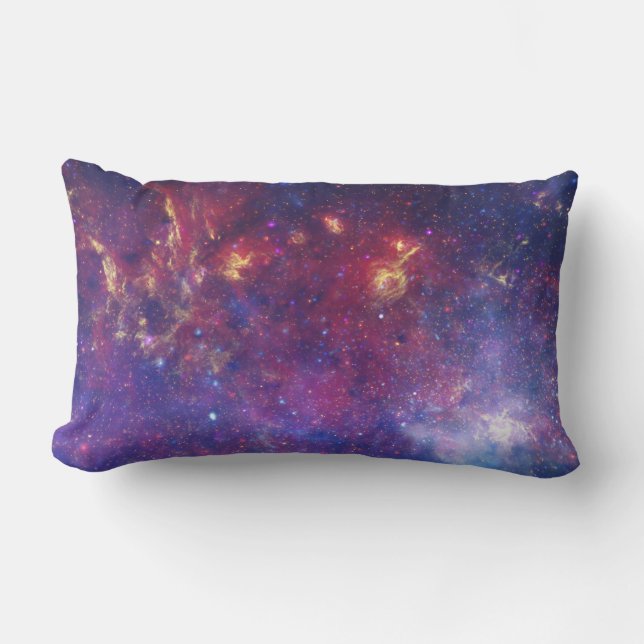 Bright Glowing Galaxy in Outer Space Lumbar Cushion (Front)