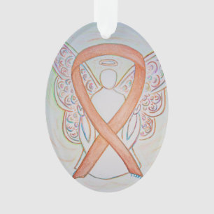 Bright Gold Awareness Ribbon Angel Ornament