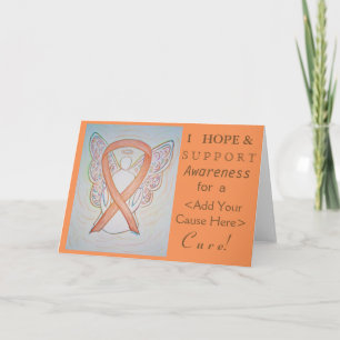 Bright Gold Awareness Ribbon Custom Cause Cards