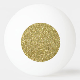 Bright Gold Glitter Sparkles Ping Pong Ball