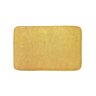 Bright Gold Leather: Textured Background Bath Mat