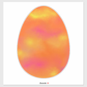 Bright Golden Orange Easter Egg