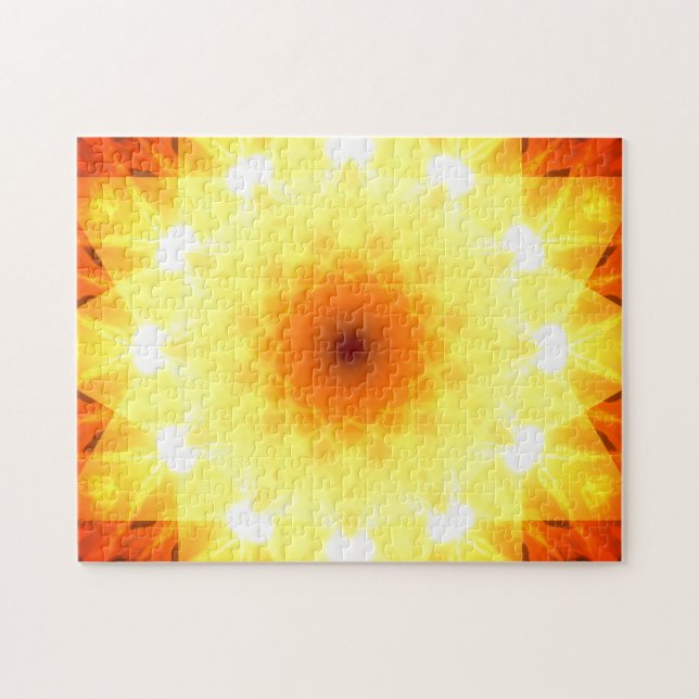 Bright Golden Sunsets Mandala Jigsaw Puzzle (Horizontal)