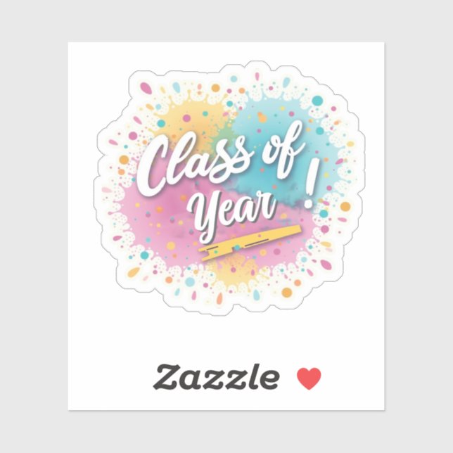 Bright Graduation Year Design – Customisable (Sheet)