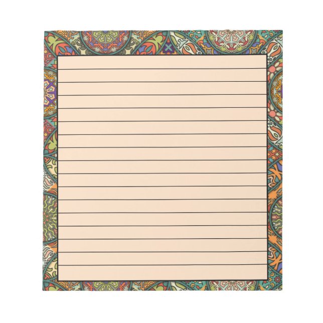 Bright graphic pattern notepad (Front)